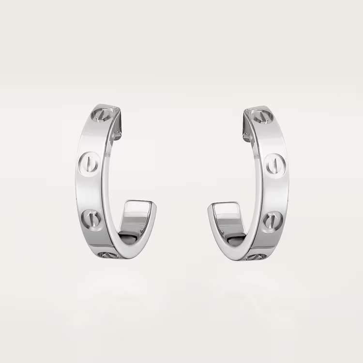 LOVE BRACELET, CLASSIC MODEL & LOVE HOOP EARRINGS, SMALL MODEL