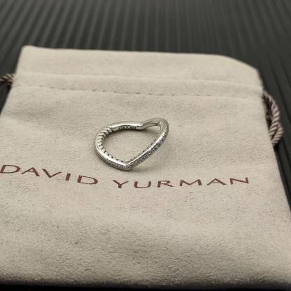 Cable Collectibles® Heart Stack Ring Sterling Silver with Pavé Diamonds