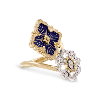 OPERA TULLE YELLOW AND WHITE GOLD RING