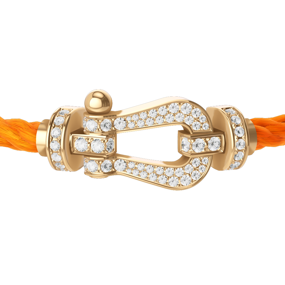FORCE 10 BRACELET 18K YELLOW GOLD AND DIAMONDS LARGE MODEL