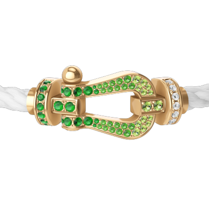 FORCE 10 BRACELET 18K YELLOW GOLD AND COLORED STONES LARGE MODEL