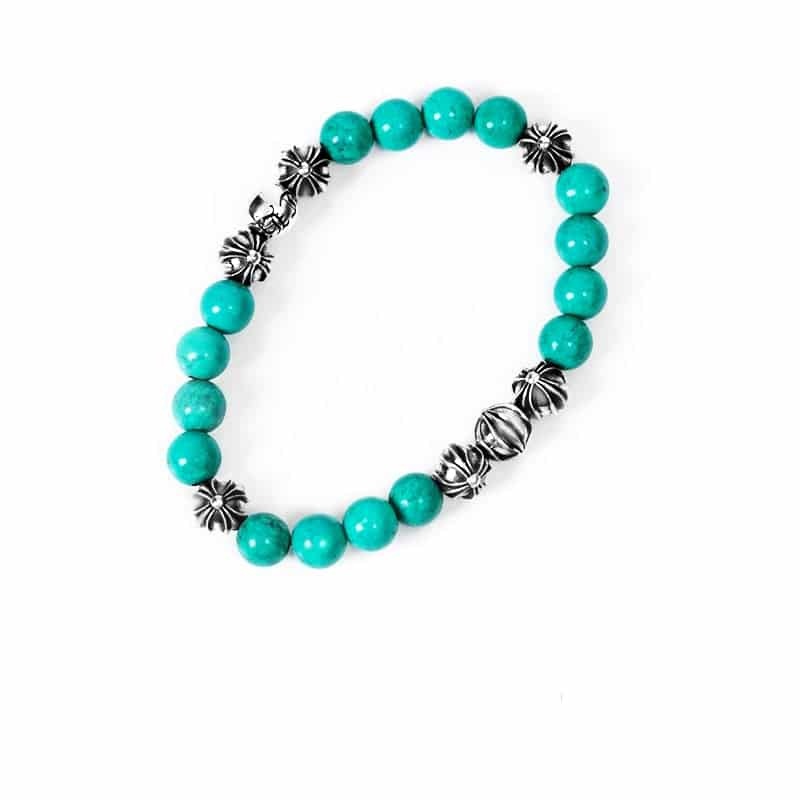 TURQUOISE BEAD BRACELET 8MM