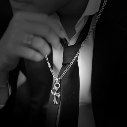 SMALL CROSS PENDANT WITH BAIL