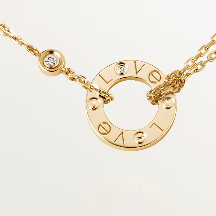 LOVE BRACELET, CLASSIC MODEL & LOVE PENDANT, 2 DIAMONDS