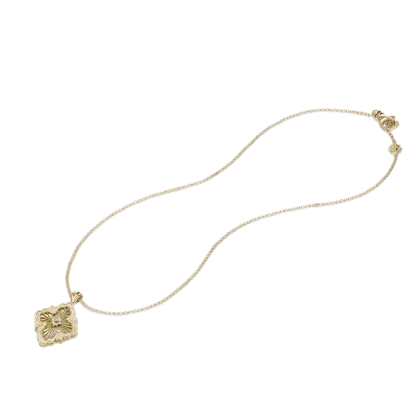 OPERA TULLE YELLOW GOLD SET PENDANT WITH MOTHER OF PEARL