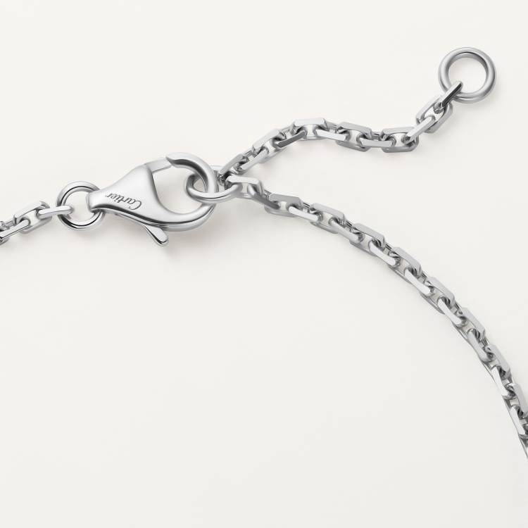 LOVE bracelet, half-paved with diamonds 18K white gold