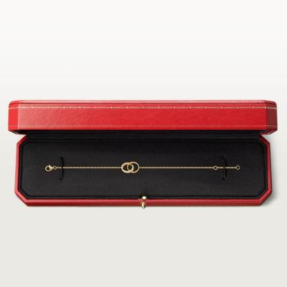 LOVE bracelet, half-paved with diamonds 18K yellow gold