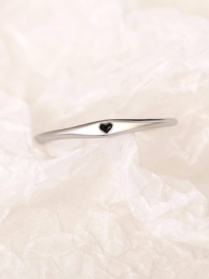 Heart Decor Cuff Ring