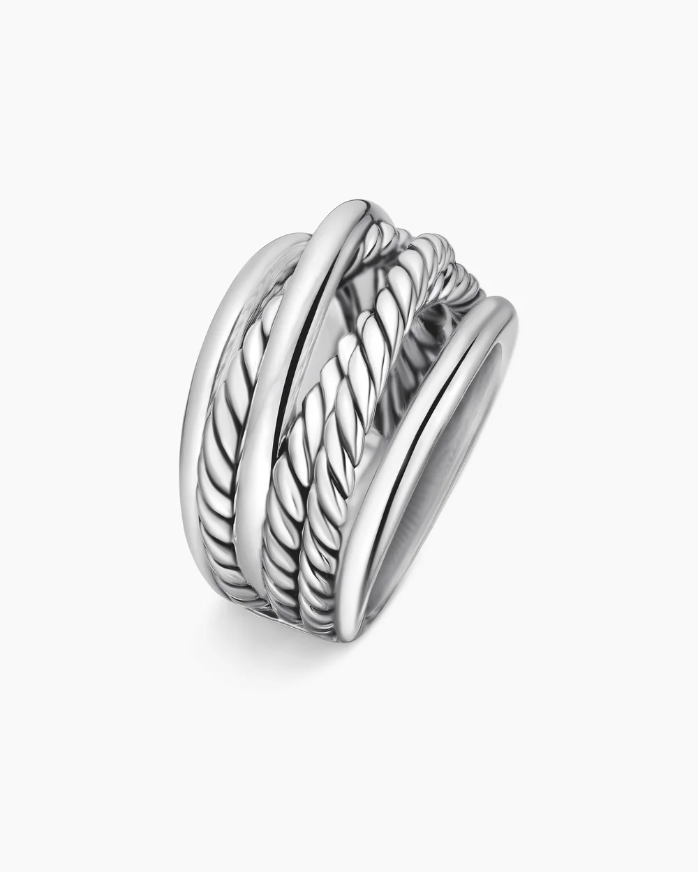 Crossover Ring Sterling Silver