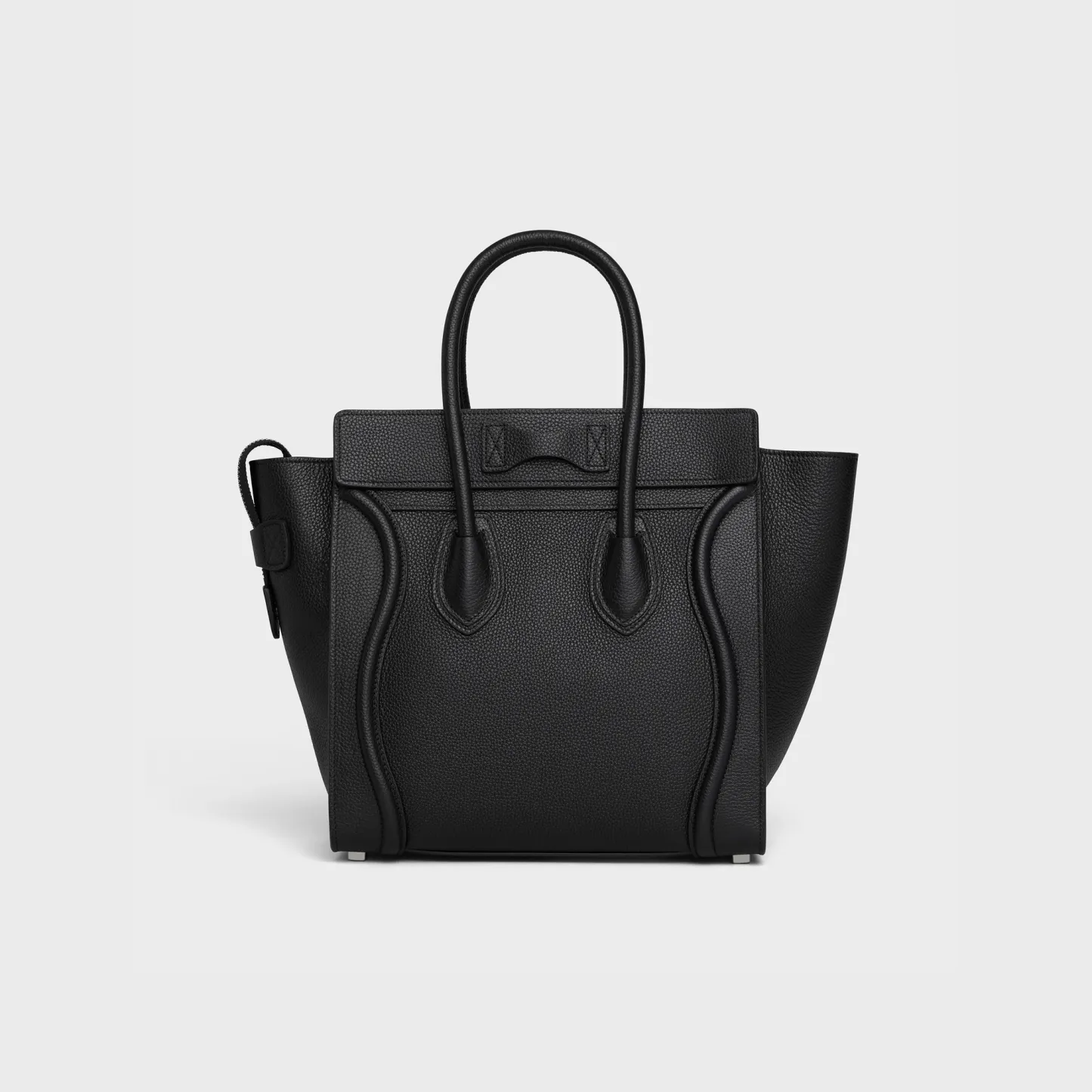 Micro Luggage handbag in drummed calfskin