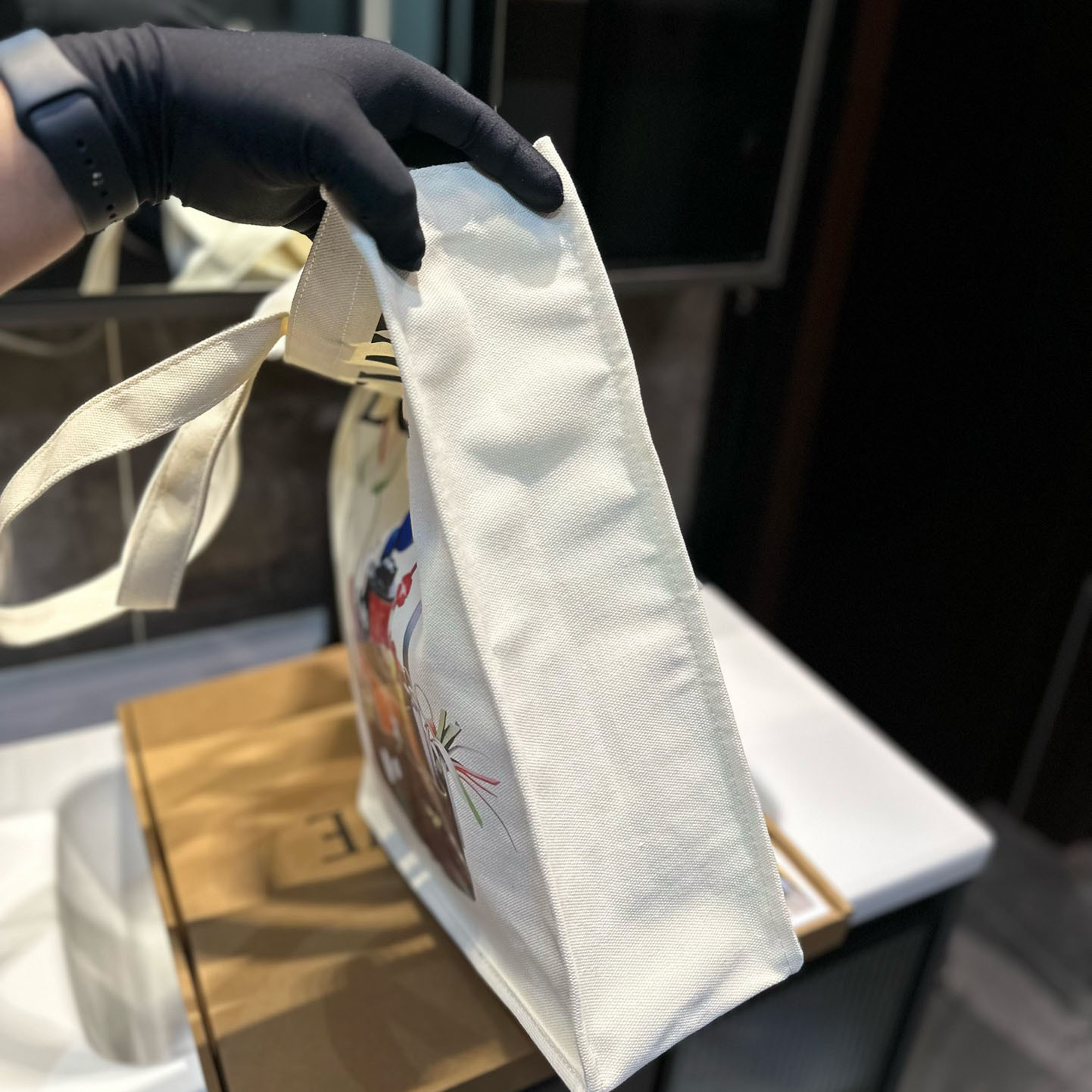 Crafted World Exhibition Canvas Tote Bag Blue Prints