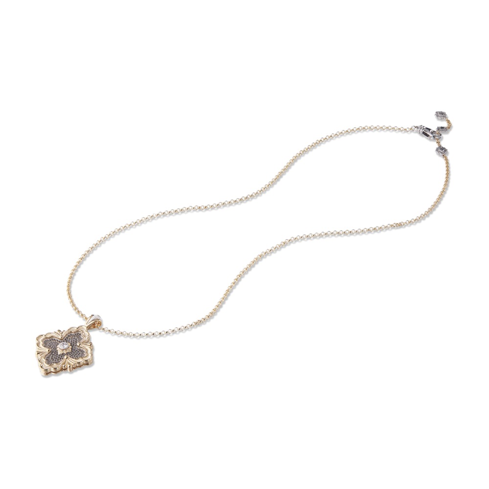 OPERA TULLE YELLOW AND WHITE GOLD MAXI PENDANT WITH DIAMONDS