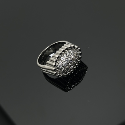 Perlée diamonds pavé ring