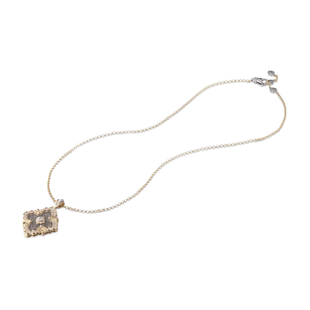 OPERA TULLE YELLOW AND WHITE GOLD MAXI PENDANT