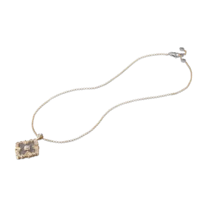 OPERA TULLE YELLOW AND WHITE GOLD MAXI PENDANT