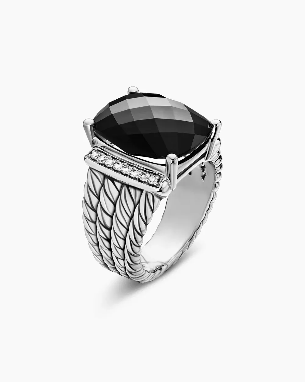 Wheaton® Ring Sterling Silver with Black Onyx and Diamonds
