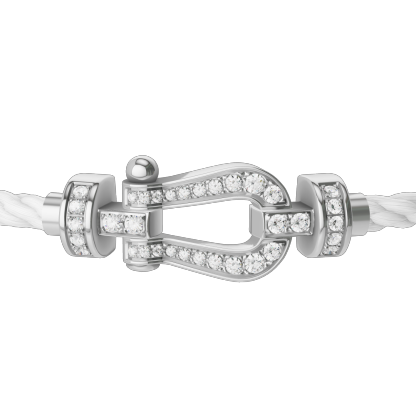 FORCE 10 BRACELET 18K WHITE GOLD AND DIAMONDS MEDIUM MODEL