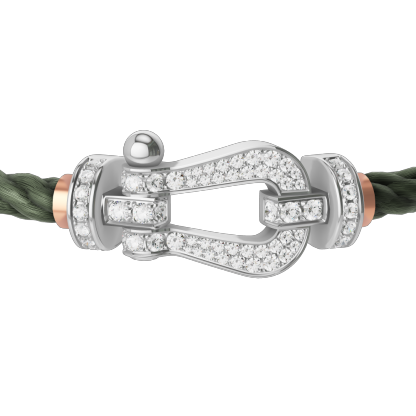 FORCE 10 BRACELET 18K WHITE GOLD AND DIAMONDS LARGE MODEL