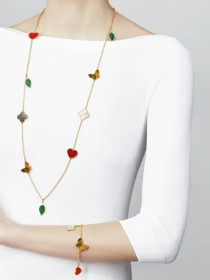 Lucky Alhambra long necklace, 12 motifs