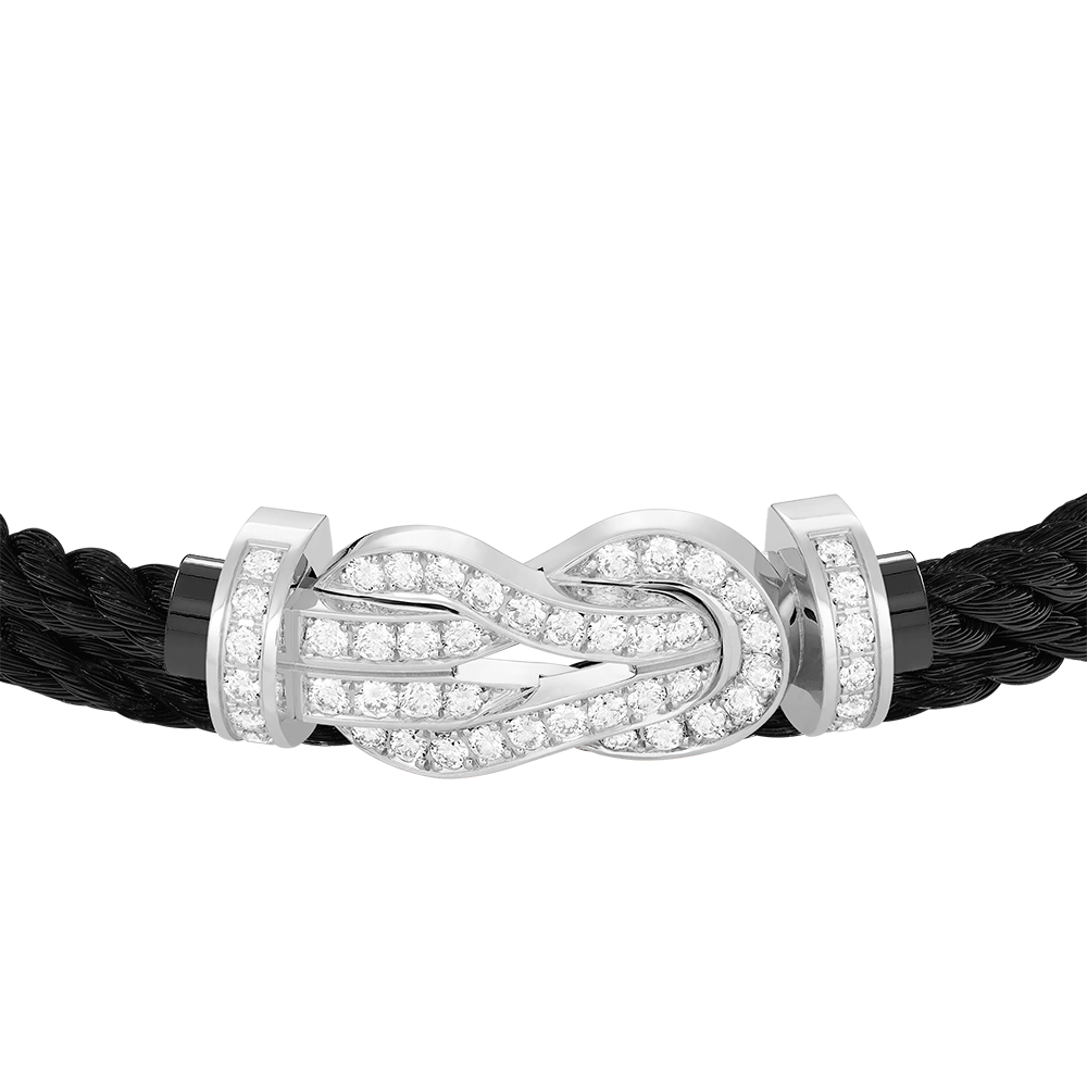 CHANCE INFINIE BRACELET 18K WHITE GOLD AND DIAMONDS LARGE MODEL