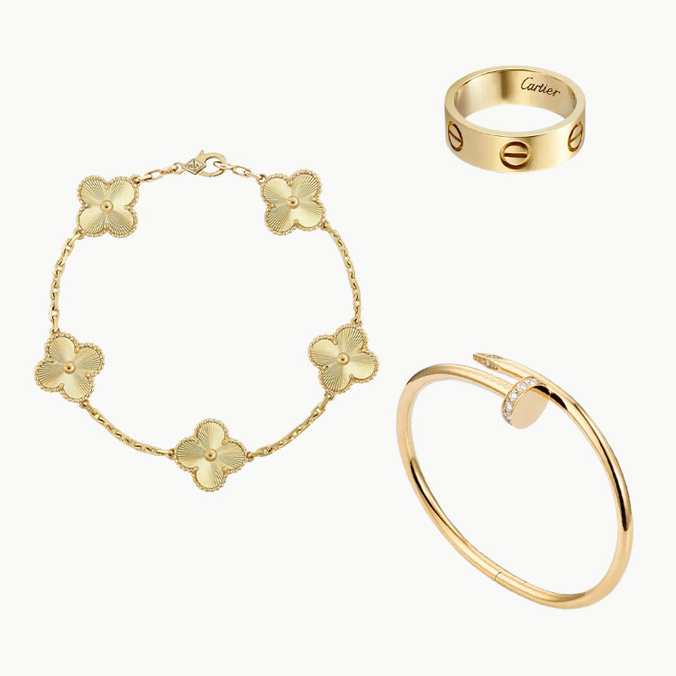 3-Piece Set Gold Love & Luck Gift