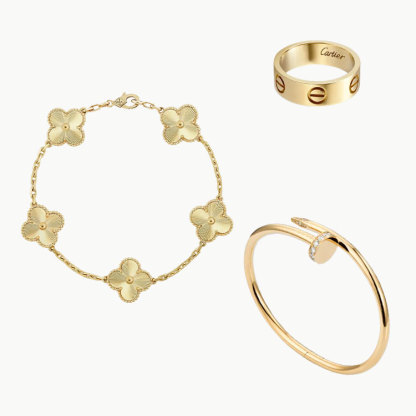 3-Piece Set Gold Love & Luck Gift