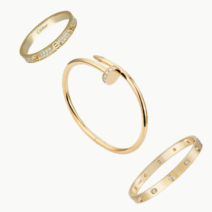 3‑Piece Set Yellow Gold Jewelry & Diamonds