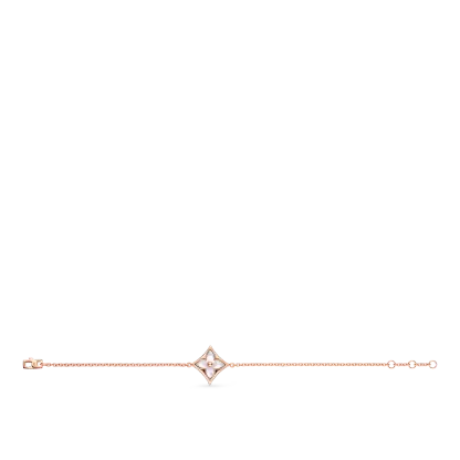 Color Blossom star bracelet, pink gold and white mother-of-pearl