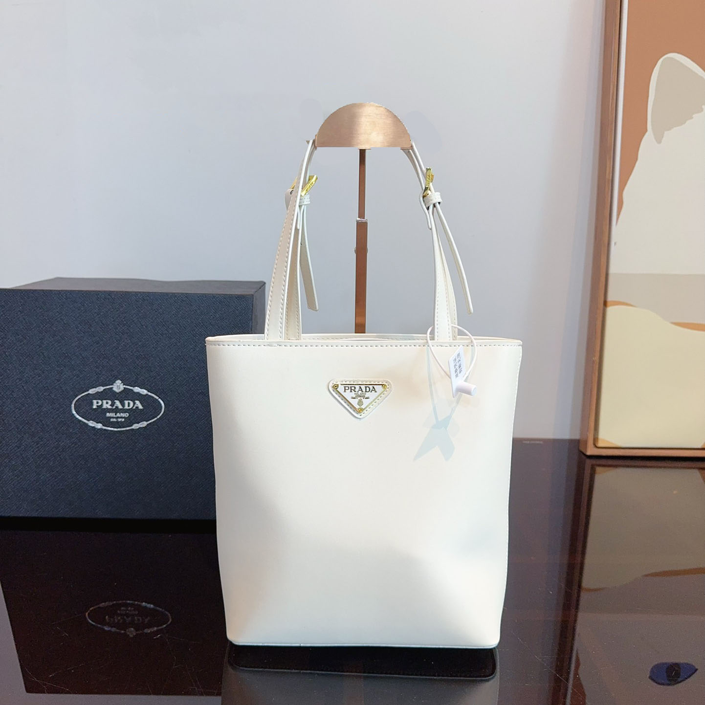 Saffiano Leather Prada Panier Bag