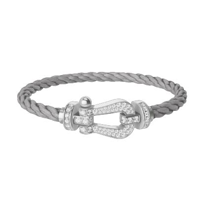 FORCE 10 BRACELET 18K WHITE GOLD AND DIAMONDS LARGE MODEL