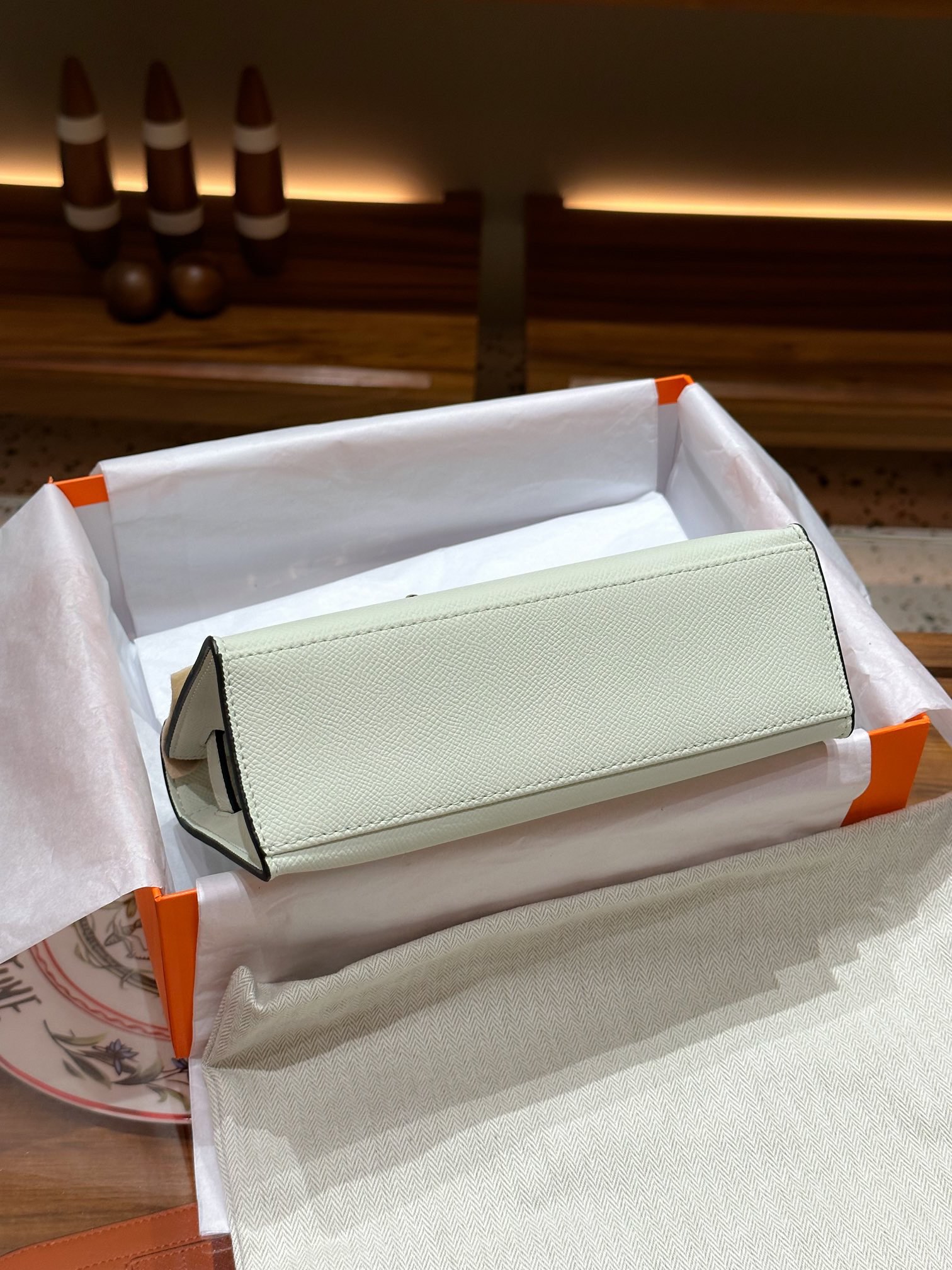 Herthtmes  Epsom Kelly Pochette Clutch