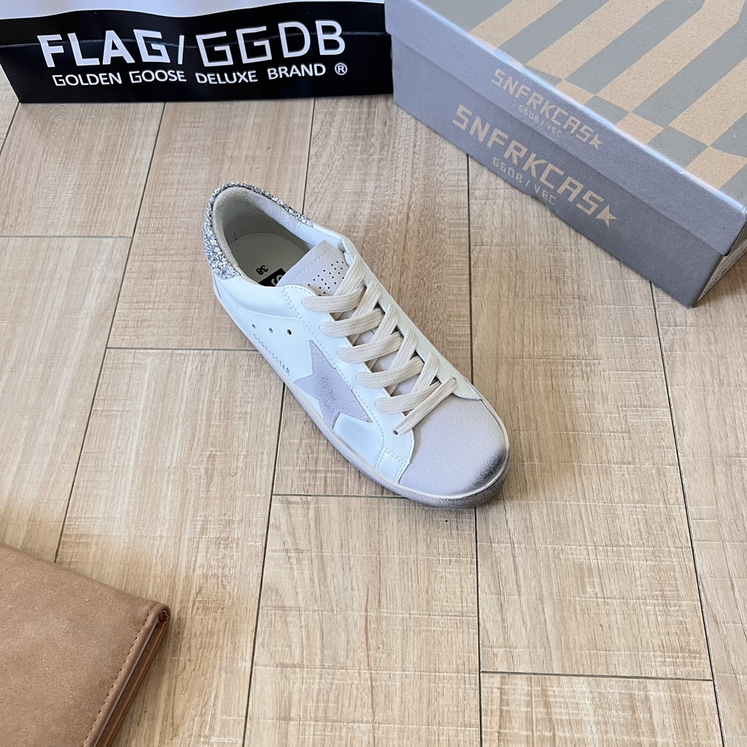 Super-Star with silver Swarovski crystal star and heel tab