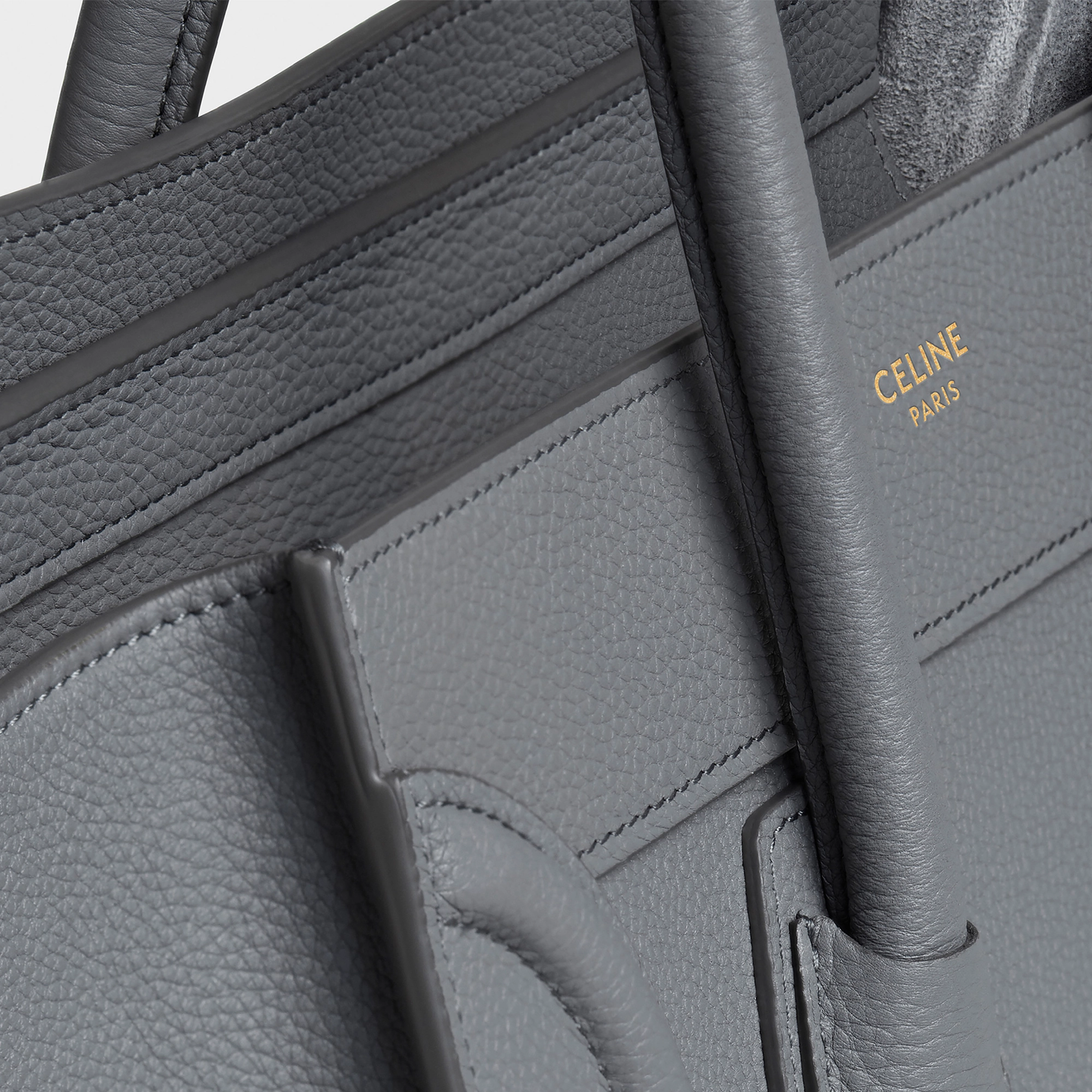 Micro Luggage handbag in baby drummed calfskin