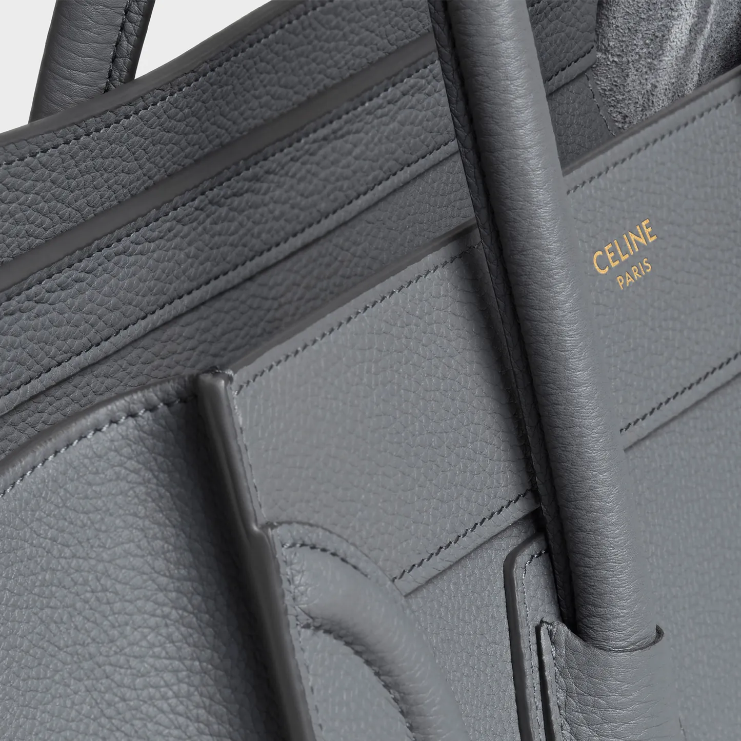 Micro Luggage handbag in baby drummed calfskin