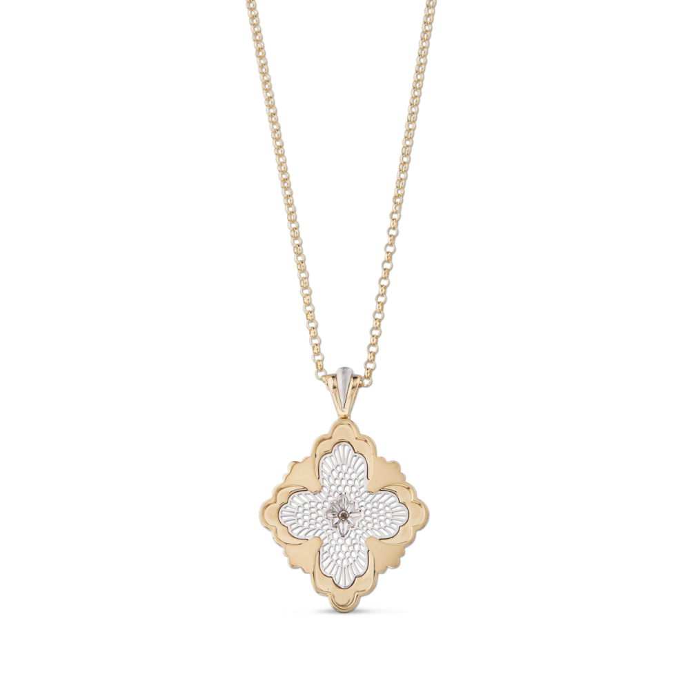 OPERA TULLE YELLOW AND WHITE GOLD MAXI PENDANT WITH DIAMONDS