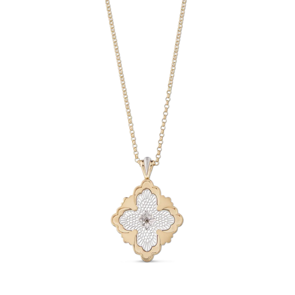 OPERA TULLE YELLOW AND WHITE GOLD MAXI PENDANT WITH DIAMONDS