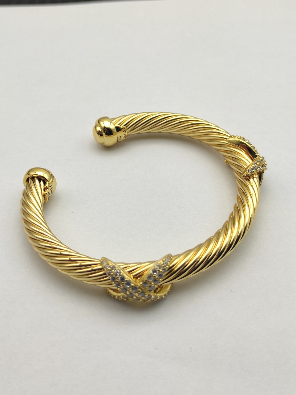 Dathtvid Yurthtman  Cable Cuff Bracelet,7mm