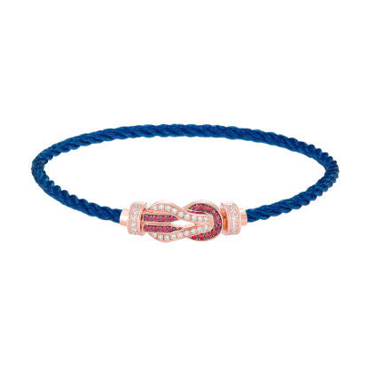 CHANCE INFINIE BRACELET 18K PINK GOLD DIAMANTS AND RUBIES MEDIUM MODEL