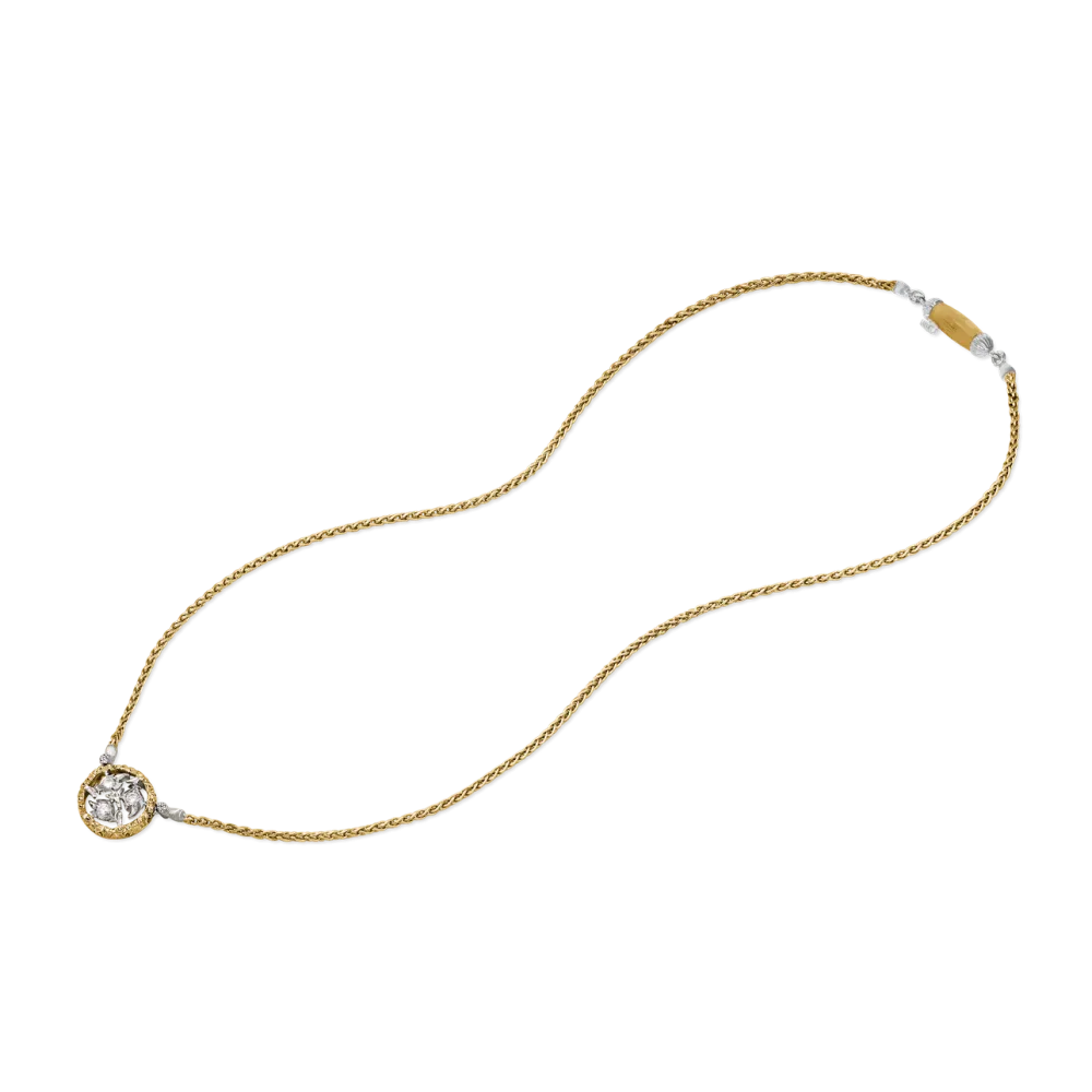 RAMAGE YELLOW AND WHITE GOLD PENDANT