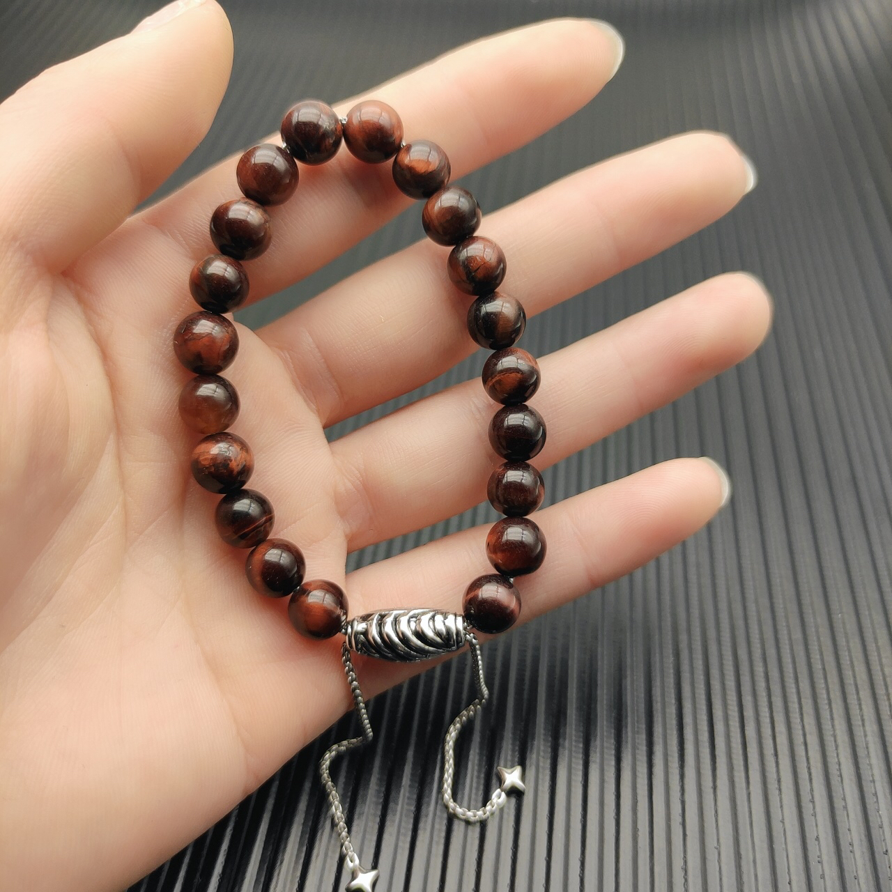 8MM Stretch Rock Crystal Bracelet