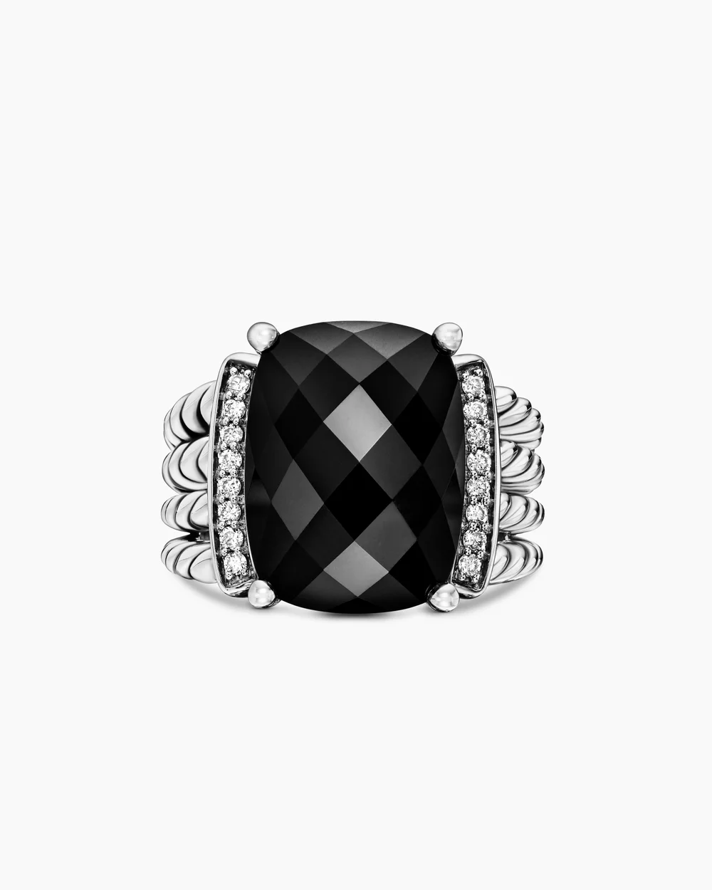 Wheaton® Ring Sterling Silver with Black Onyx and Diamonds
