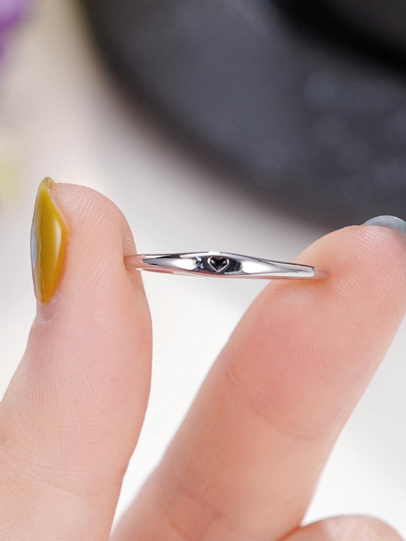 Heart Decor Cuff Ring