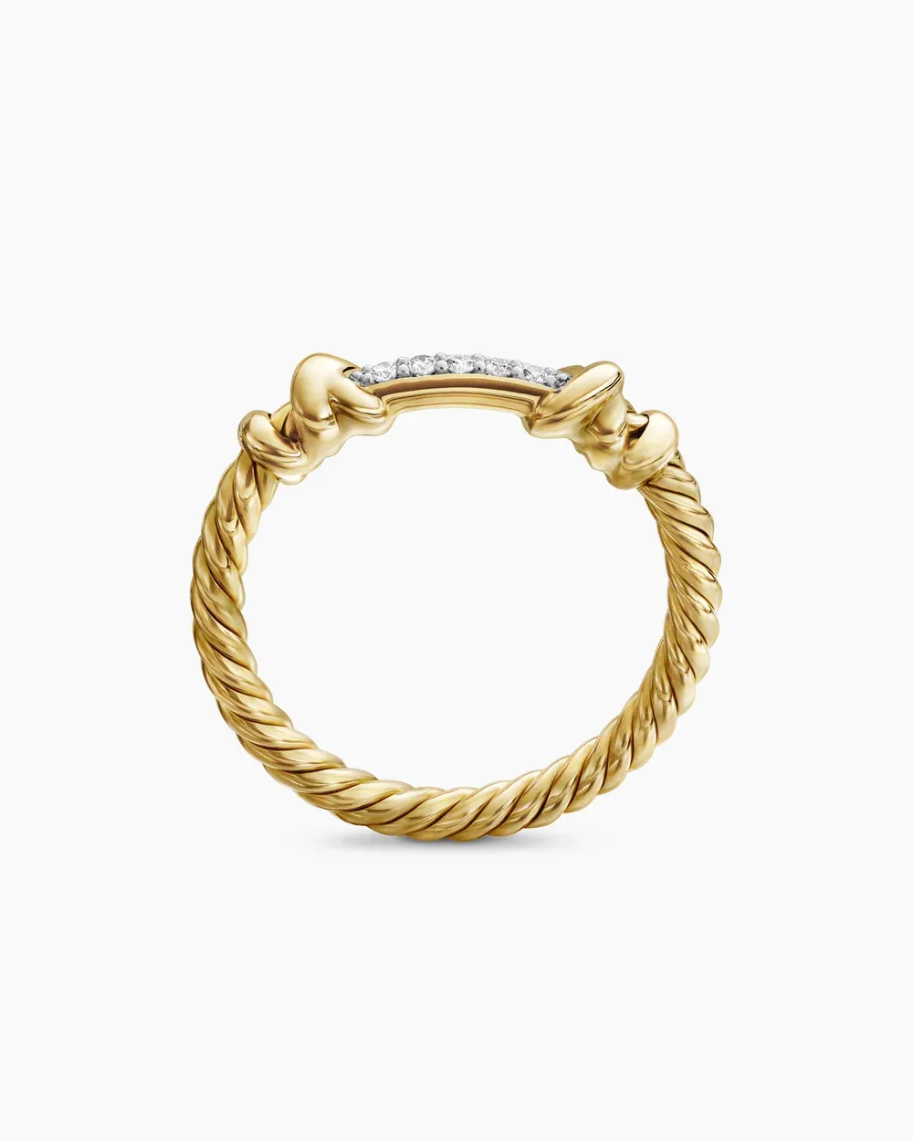 Petite Helena Wrap Band Ring 18K Yellow Gold with Diamonds