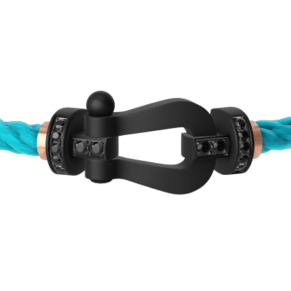 FORCE 10 BRACELET BLACK TITANIUM AND BLACK DIAMONDS LARGE MODEL