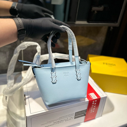 Dove-Coloured Leather Roll Mini Bag