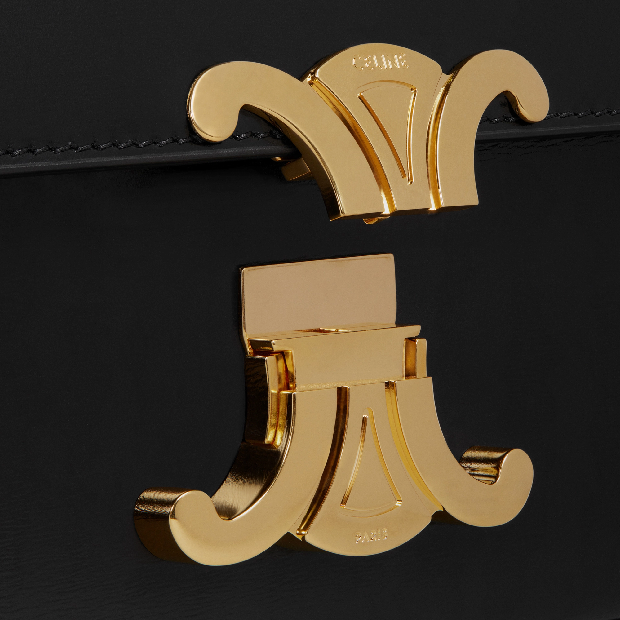 SHOULDER BAG CLAUDE in shiny calfskin