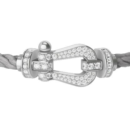 FORCE 10 BRACELET 18K WHITE GOLD AND DIAMONDS LARGE MODEL
