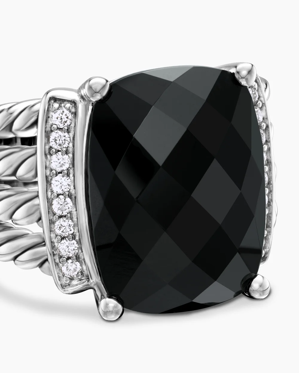 Wheaton® Ring Sterling Silver with Black Onyx and Diamonds