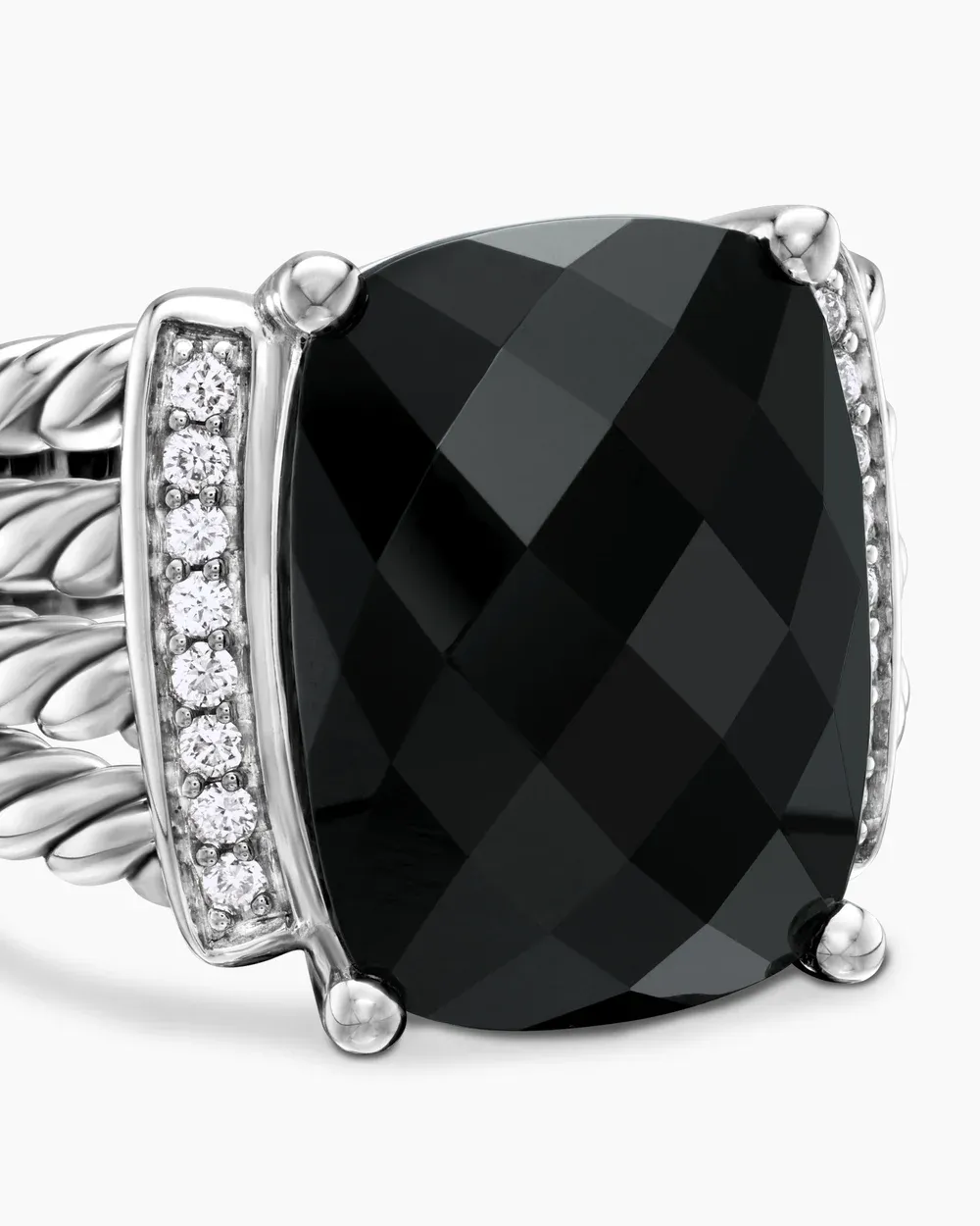 Wheaton® Ring Sterling Silver with Black Onyx and Diamonds