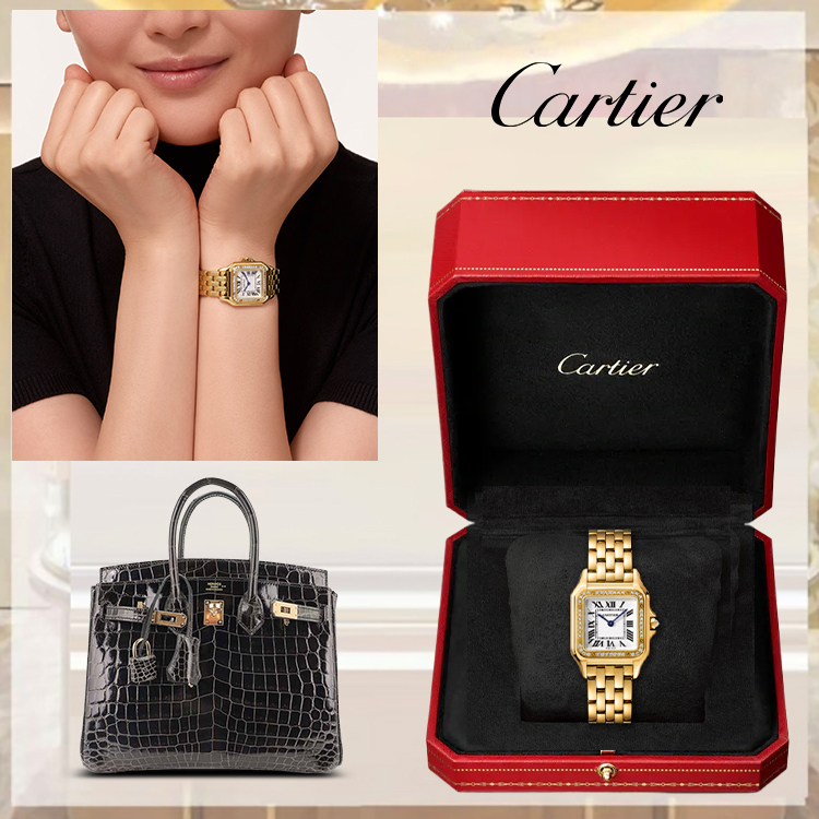 PANTHÈRE DE CARthtTIER WATCH & HERthtMES BIRKIN 25 BAG
